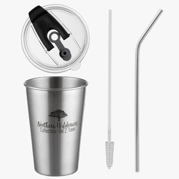 Stainless steel straw cup