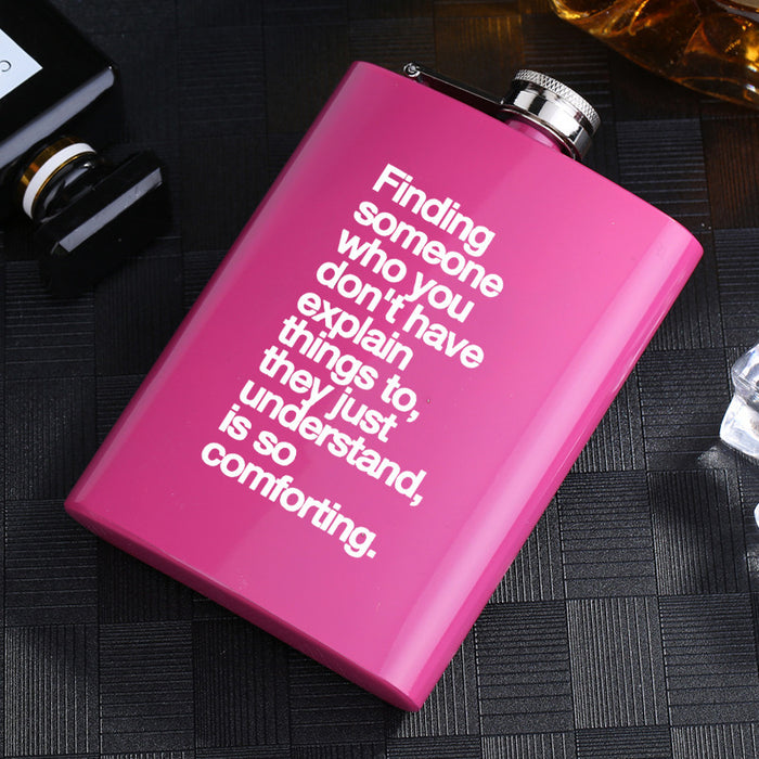 Metal stainless steel hip flask