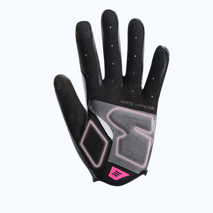 Female riding gear hand touch screen