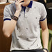 Short Sleeve T-shirt Men''s One Summer Men''s Thin Polo Shirt Fawn Print Lapel T-Shirt Large