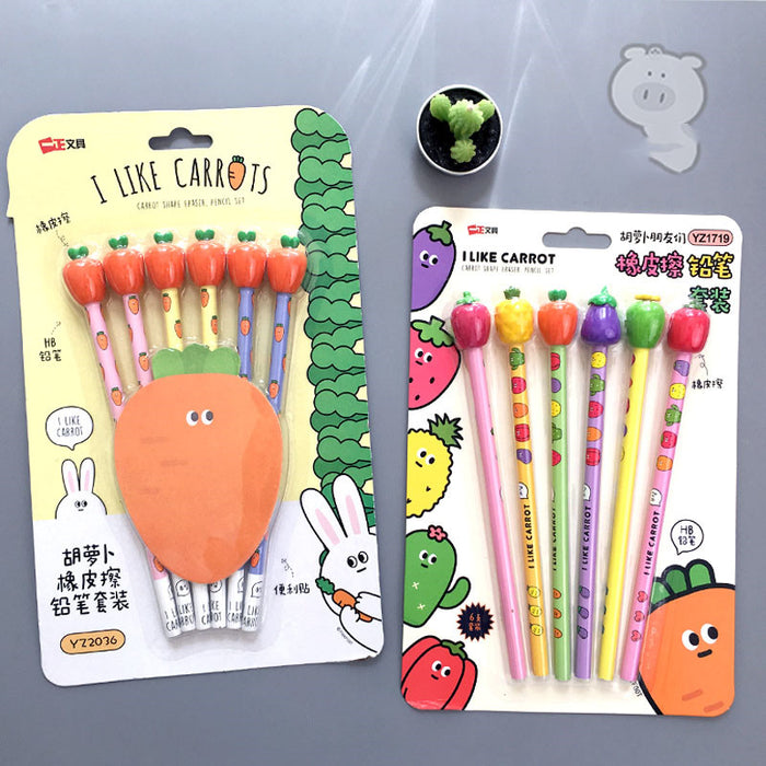 Korean Creative Cartoon Carrot Stationery Set 13 Pieces