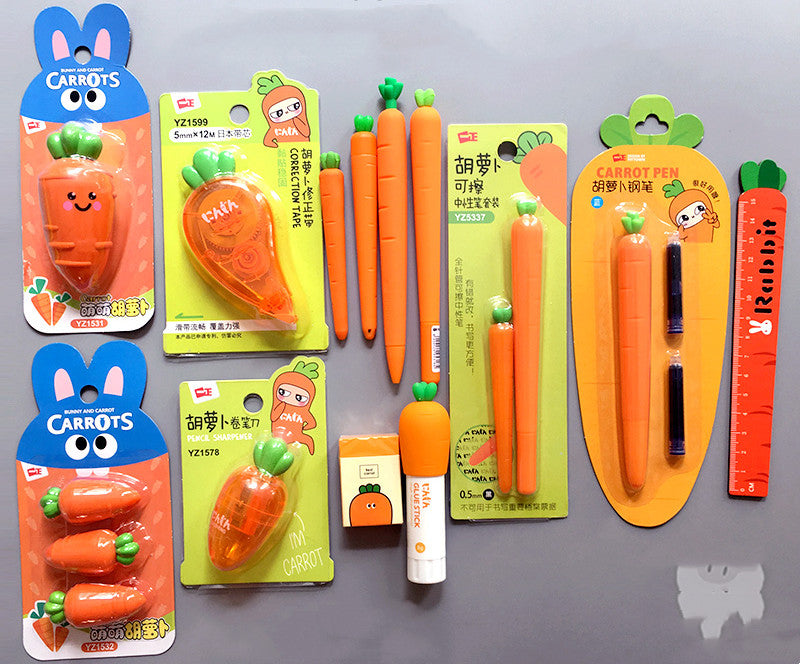 Korean Creative Cartoon Carrot Stationery Set 13 Pieces