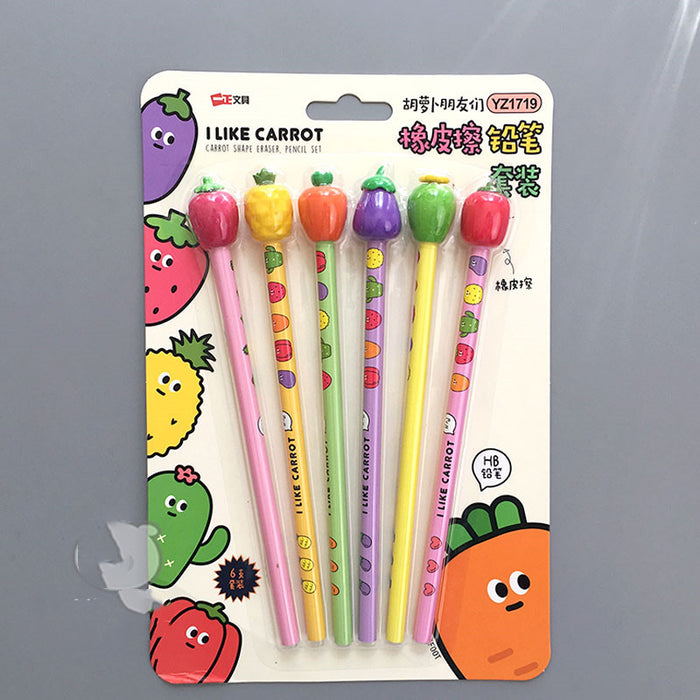 Korean Creative Cartoon Carrot Stationery Set 13 Pieces