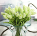 Home decor table setting fake flowers