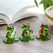 Home Decor Glass Frog Ornament Shape