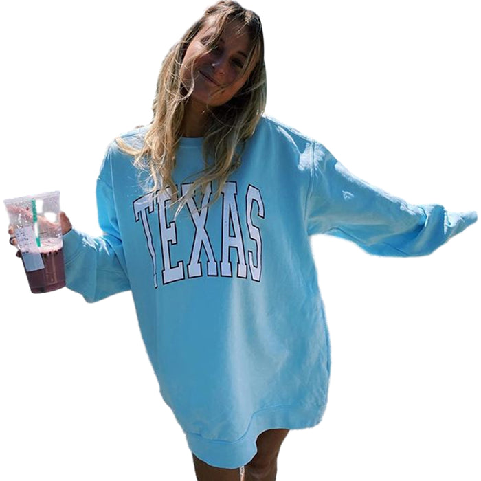 New Long Sleeve Casual Letter Print Pullover