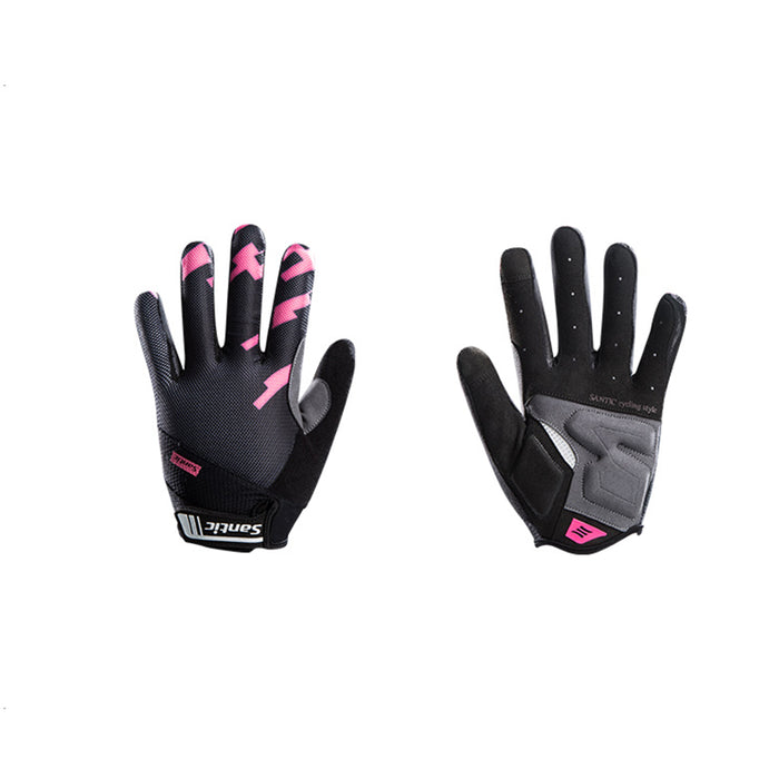 Female riding gear hand touch screen