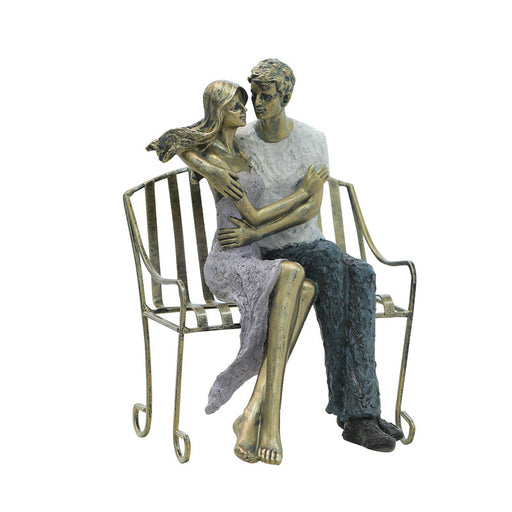 Home Goods Romantic Couple Sitting Bench Ornament