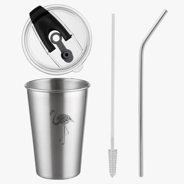 Stainless steel straw cup