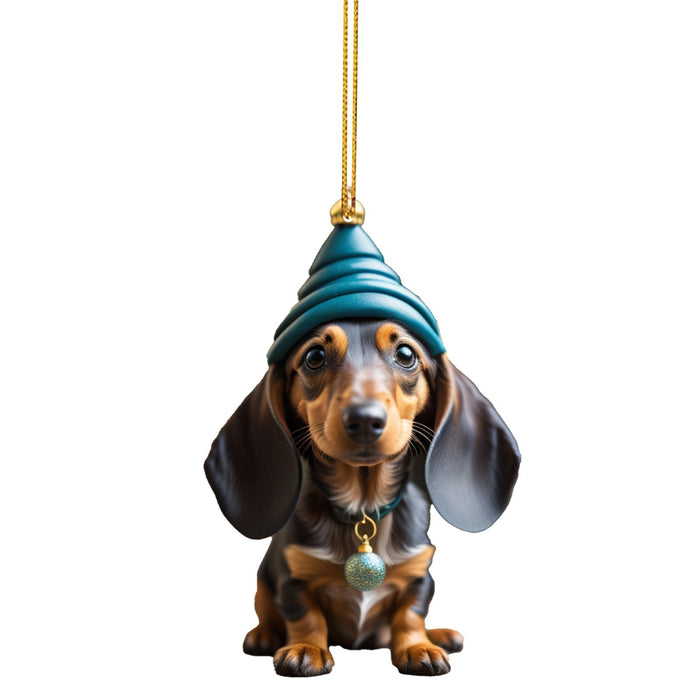 Christmas Sausage Dog Modeling Hanging Ornaments For Decoration