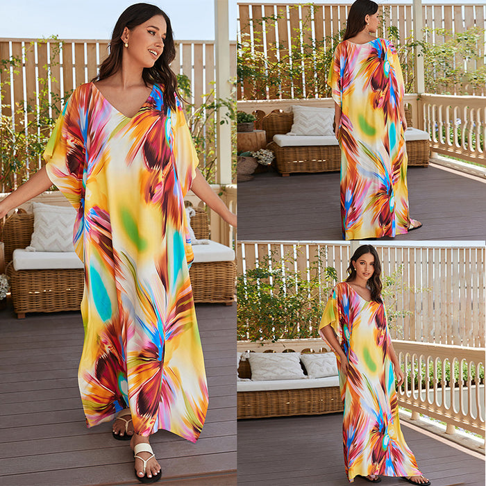 Women's Cotton Tie Dyed Beach Dress