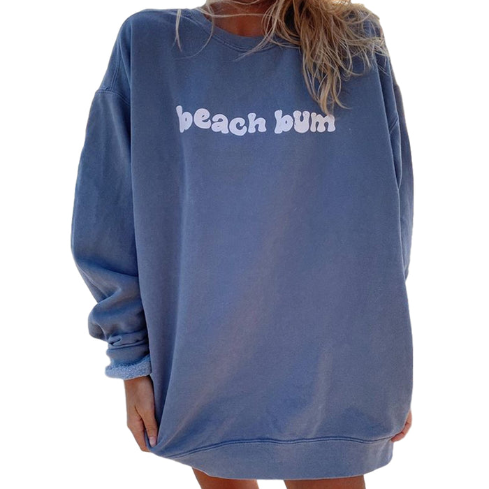 New Long Sleeve Casual Letter Print Pullover