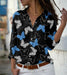 Autumn New Butterfly Print Long-sleeved Shirt For Women