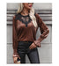 Elegant Velvet T-shirt Lace Stitching Smocking Loose Long Sleeve Top