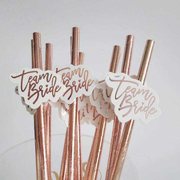 Gilded Paper Straw Party Decoration