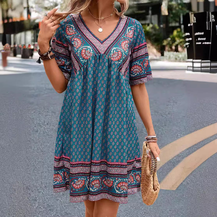 Women's Temperament Leisure Holiday Ethnic Style Dress