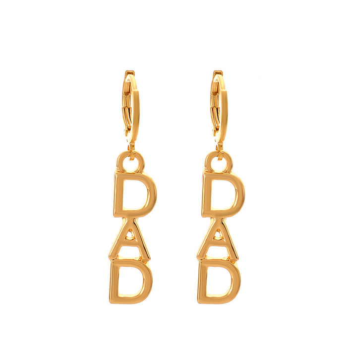 Retro Alphabet Letter Earrings Women