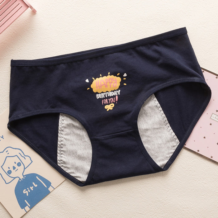 Cartoon Student Development Menstrual Period Panties